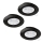 Eglo - SET 3x LED-Badezimmer-Einbauleuchte 1xGU10/4W/230V IP44 schwarz