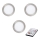 Eglo - SET 3x LED dimmbare Einbauleuchte TINUS LED/17W/230V + Fernbedienung