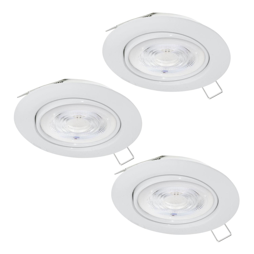 Eglo - SET 3x LED-Einbauleuchte 1xGU10/4W/230V weiß