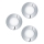 Eglo - SET 3x LED-Einbauleuchte für Badezimmer FUEVA 1xLED/2,8W/230V IP44 glänzendes Chrom
