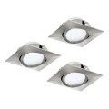 Eglo - SET 3x LED Einbauleuchte PINEDA 1xLED/4,9W/230V