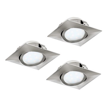 Eglo - SET 3x LED Einbauleuchte PINEDA 1xLED/4,9W/230V