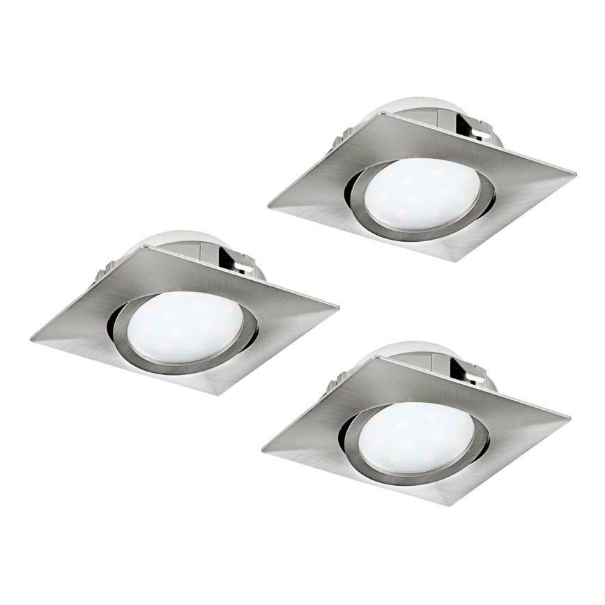 Eglo - SET 3x LED Einbauleuchte PINEDA 1xLED/4,9W/230V