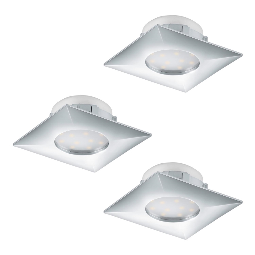 Eglo - SET 3x LED Einbauleuchte PINEDA 1xLED/6W/230V