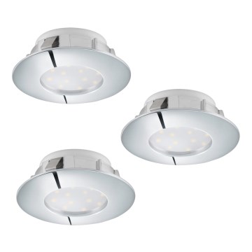 Eglo - SET 3x LED-Einbauleuchte PINEDA LED/6W/230V