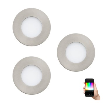 Eglo - SET 3x LED RGB Dimmbare Einbauleuchte FUEVA-C 1xLED/3W/230V