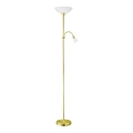 EGLO - Stehlampe 1xE27/60W + 1xE14/25W goldfarben