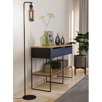 Eglo - Stehleuchte 1xE27/4W/230V schwarz/rauchfarben