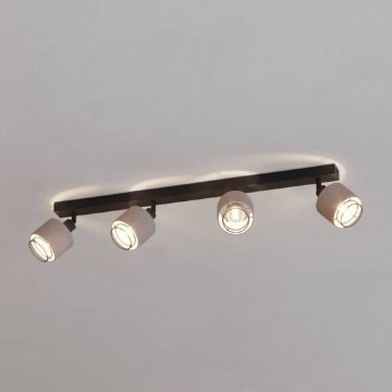 Eglo - Strahler 4xE14/40W/230V schwarz/beige