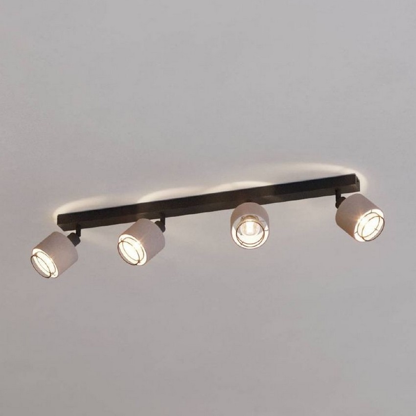 Eglo - Strahler 4xE14/40W/230V schwarz/beige