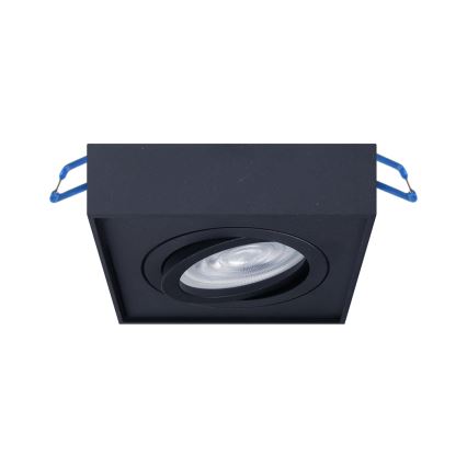Einbau-Spotleuchte NUSA 1xGU5,3/MR16/50W/12V eckig schwarz