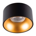 Einbaulampe MINI RITI 1xGU10/25W/230V schwarz/gold