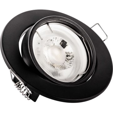 Einbauleuchte 1x GU10/MR16, 10 W, 230 V, Ø 9 cm, schwarz