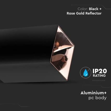 Einbauleuchte 1xGU10/35W/230V Schwarz/Roségold