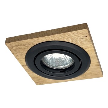 Einbauleuchte TOBBY 1xG9/20W/230V 11,5x11,5 cm Eiche/schwarz