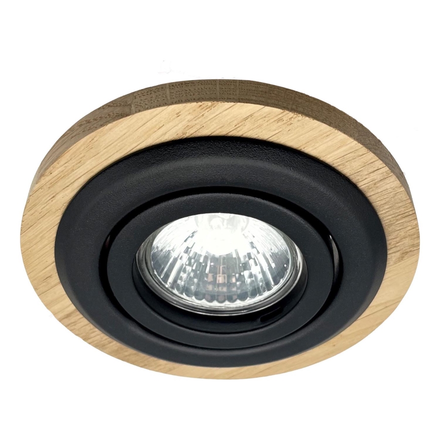 Einbauleuchte TOBBY 1xG9/20W/230V d 11,5 cm Eiche/schwarz