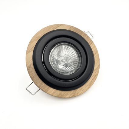 Einbauleuchte TOBBY 1xG9/20W/230V d 11,5 cm Eiche/schwarz