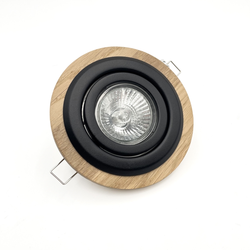 Einbauleuchte TOBBY 1xG9/20W/230V d 11,5 cm Eiche/schwarz