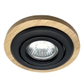 Einbauleuchte TOBBY 1xGU10/20W/230V Ø 11,5 cm Eiche/Schwarz