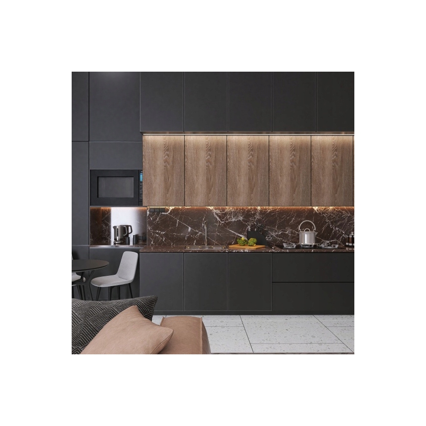 Einbauprofil für LED-Streifen 1 m schwarz/transparent