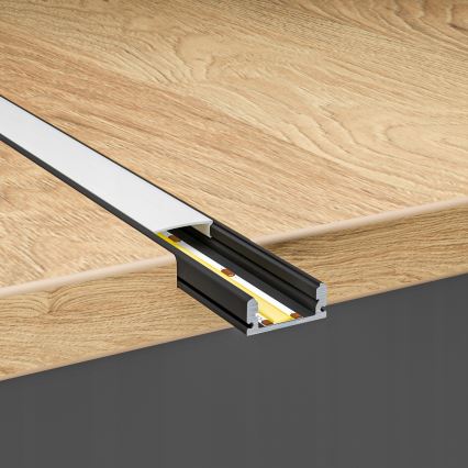Einbauprofil für LED-Streifen 1 m schwarz/weiß