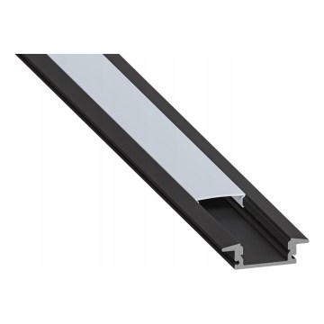 Einbauprofil für LED-Streifen 1 m, schwarz/weiß
