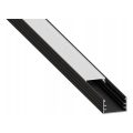 Einbauprofil für LED-Streifen, 1 m, schwarz/weiß