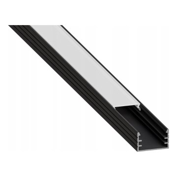 Einbauprofil für LED-Streifen, 1 m, schwarz/weiß