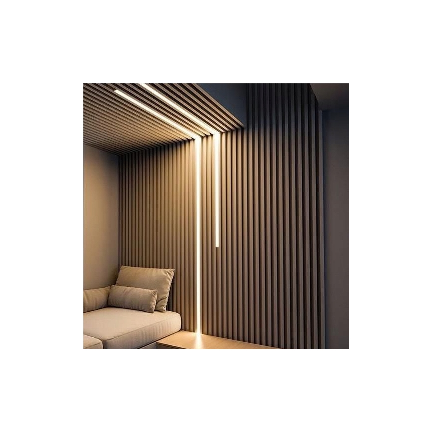 Einbauprofil für LED-Streifen, 1 m, silber/weiß