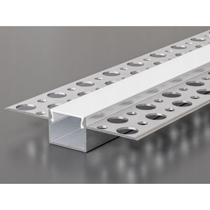 Einbauprofil für LED-Streifen, 1 m, silber/weiß