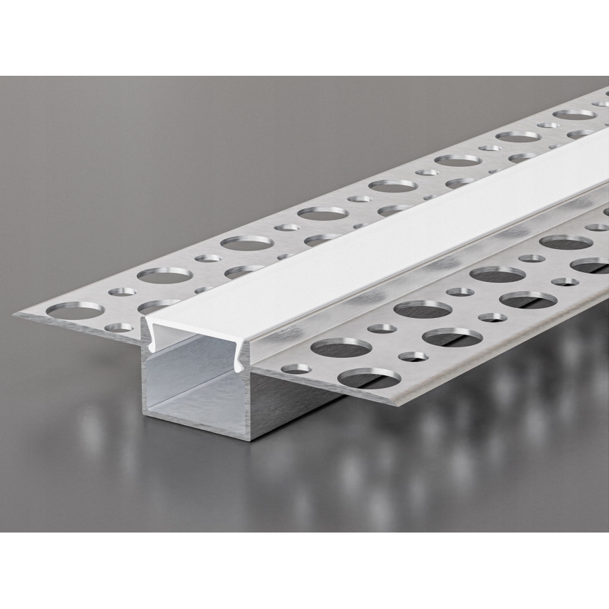 Einbauprofil für LED-Streifen, 1 m, silber/weiß