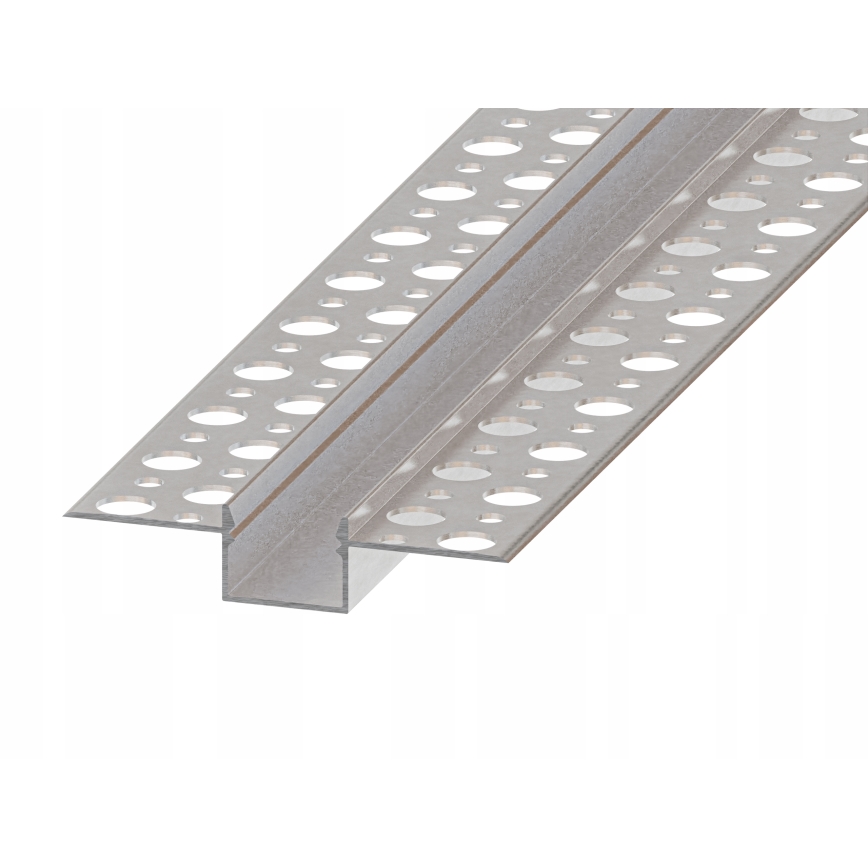 Einbauprofil für LED-Streifen, 1 m, silber/weiß