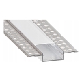Einbauprofil für LED-Streifen, 1 m, silber/weiß