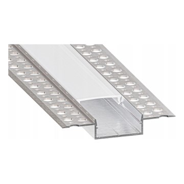 Einbauprofil für LED-Streifen, 1 m, silber/weiß