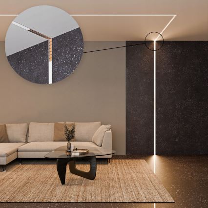 Einbauprofil für LED-Streifen 1 m silber/weiß