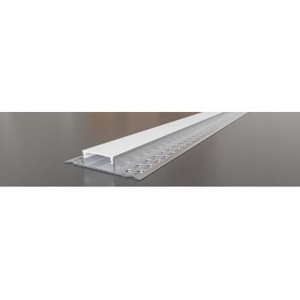 Einbauprofil für LED-Streifen 1 m silber/weiß