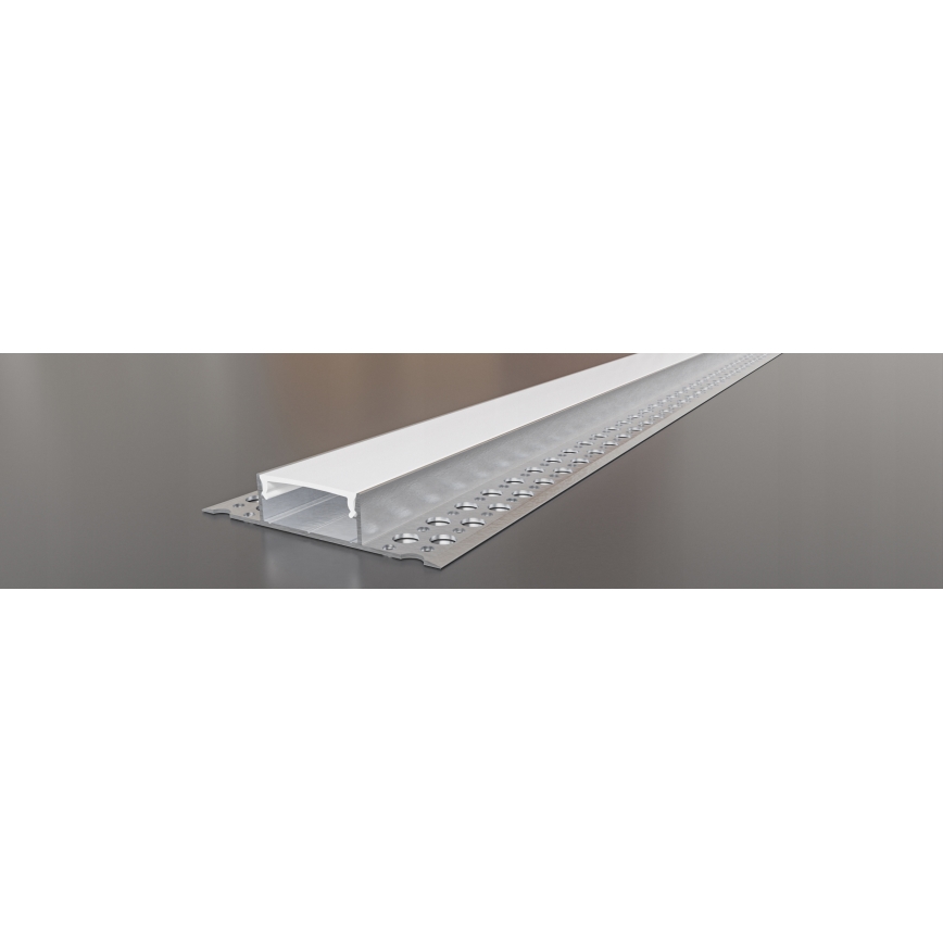 Einbauprofil für LED-Streifen 1 m silber/weiß