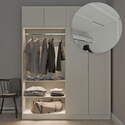 Einbauprofil für LED-Streifen, 1 m, silber/weiß