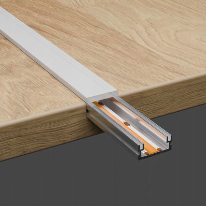 Einbauprofil für LED-Streifen, 1 m, silber/weiß