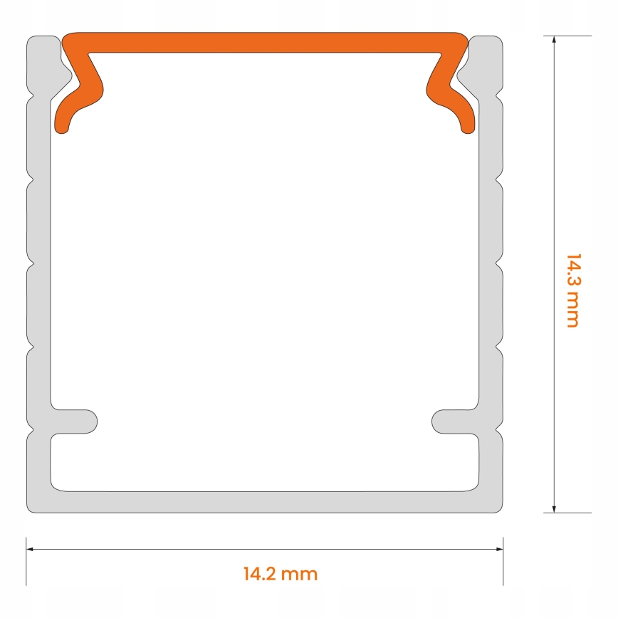 Einbauprofil für LED-Streifen, 1 m, weiß