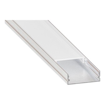 Einbauprofil für LED‑Streifen, 1 m, silber/weiß