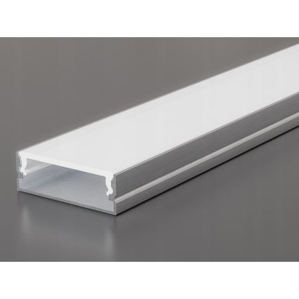 Einbauprofil für LED‑Streifen, 1 m, silber/weiß