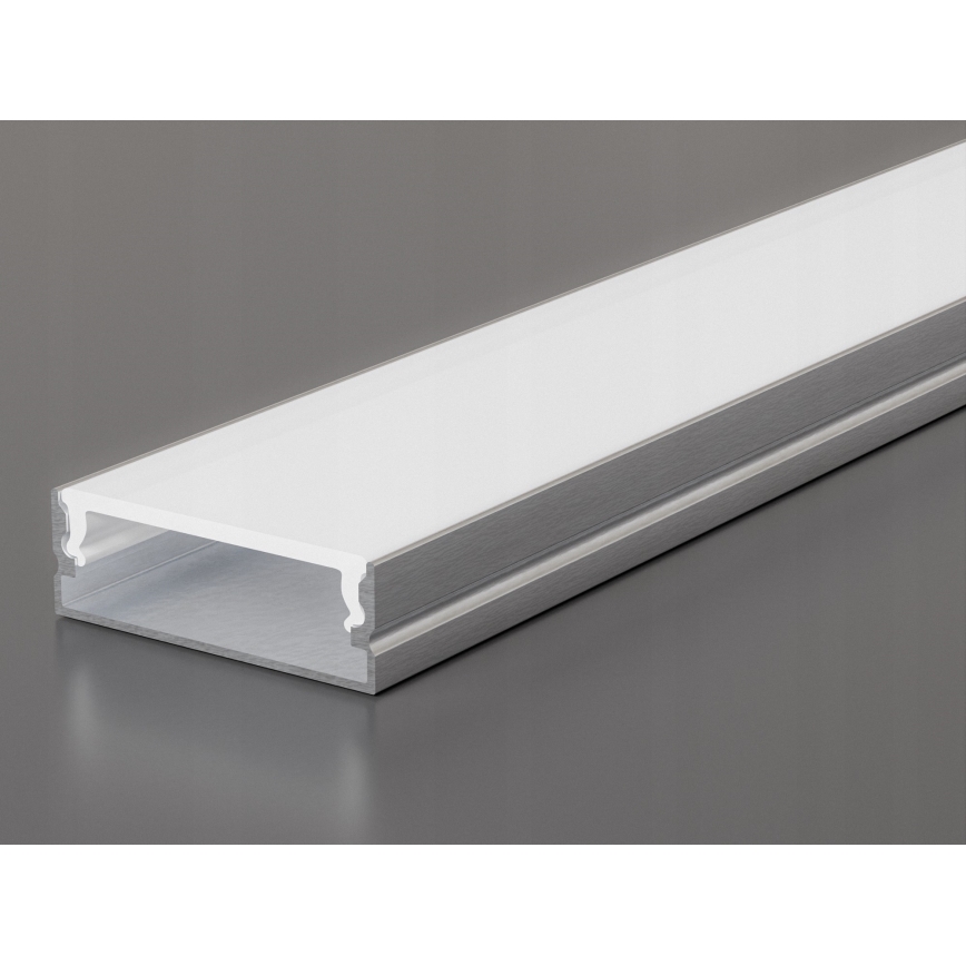 Einbauprofil für LED‑Streifen, 1 m, silber/weiß