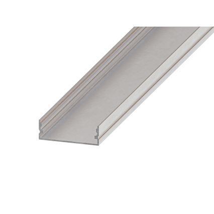 Einbauprofil für LED‑Streifen, 1 m, silber/weiß