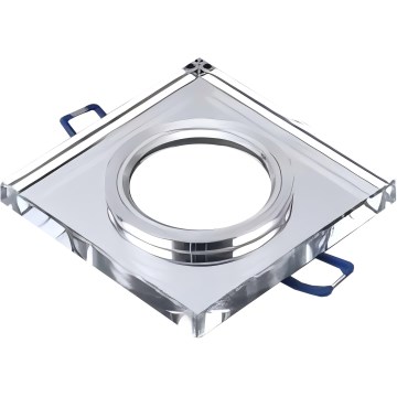 Einbaustrahler für abgehängte Decken 1xGU10/MR16/10W/230V 9x9 cm chromglänzend