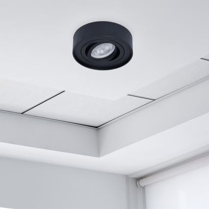 Einbaustrahler NUSA 1xGU5,3/MR16/50W/12V rund schwarz
