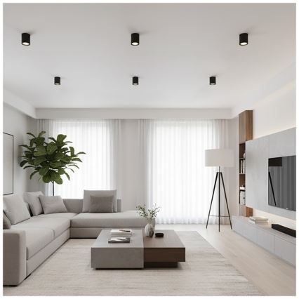 Einbaustrahler OH12 1xGX53/35W/230V 9,6 cm schwarz