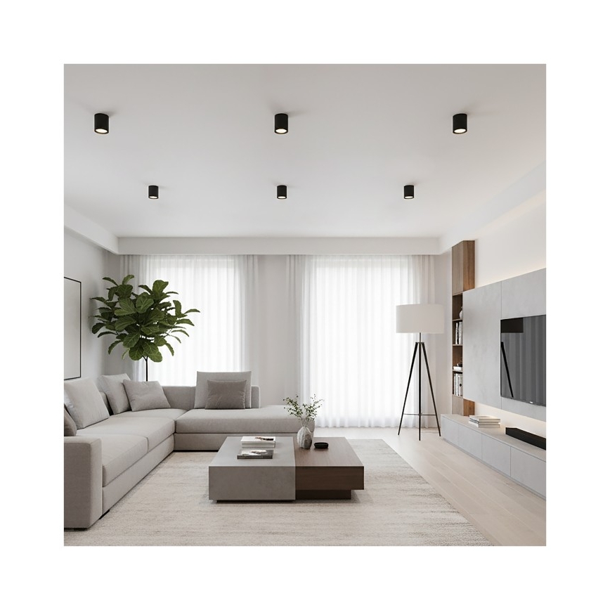 Einbaustrahler OH12 1xGX53/35W/230V 9,6 cm schwarz