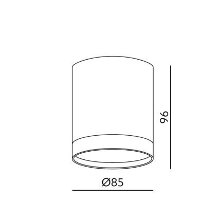 Einbaustrahler OH12 1xGX53/35W/230V 9,6 cm schwarz