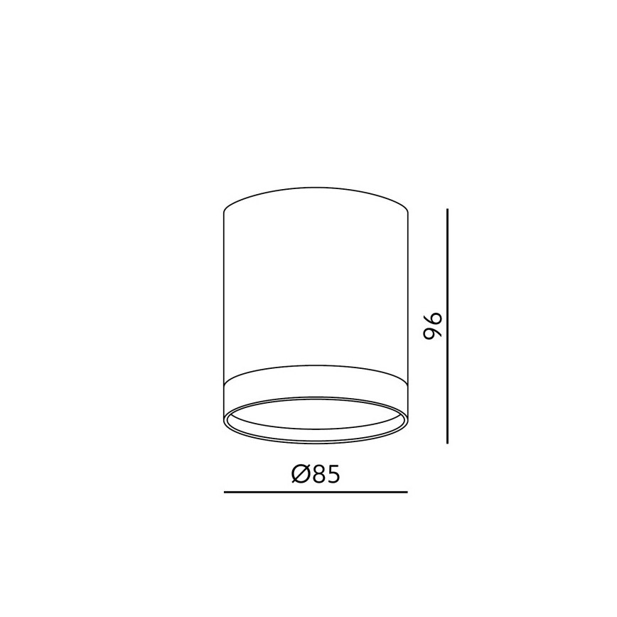 Einbaustrahler OH12 1xGX53/35W/230V 9,6 cm schwarz
